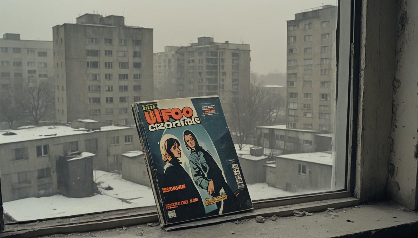 Chernobyl Window: Polish Comic Book Art in Retro Style