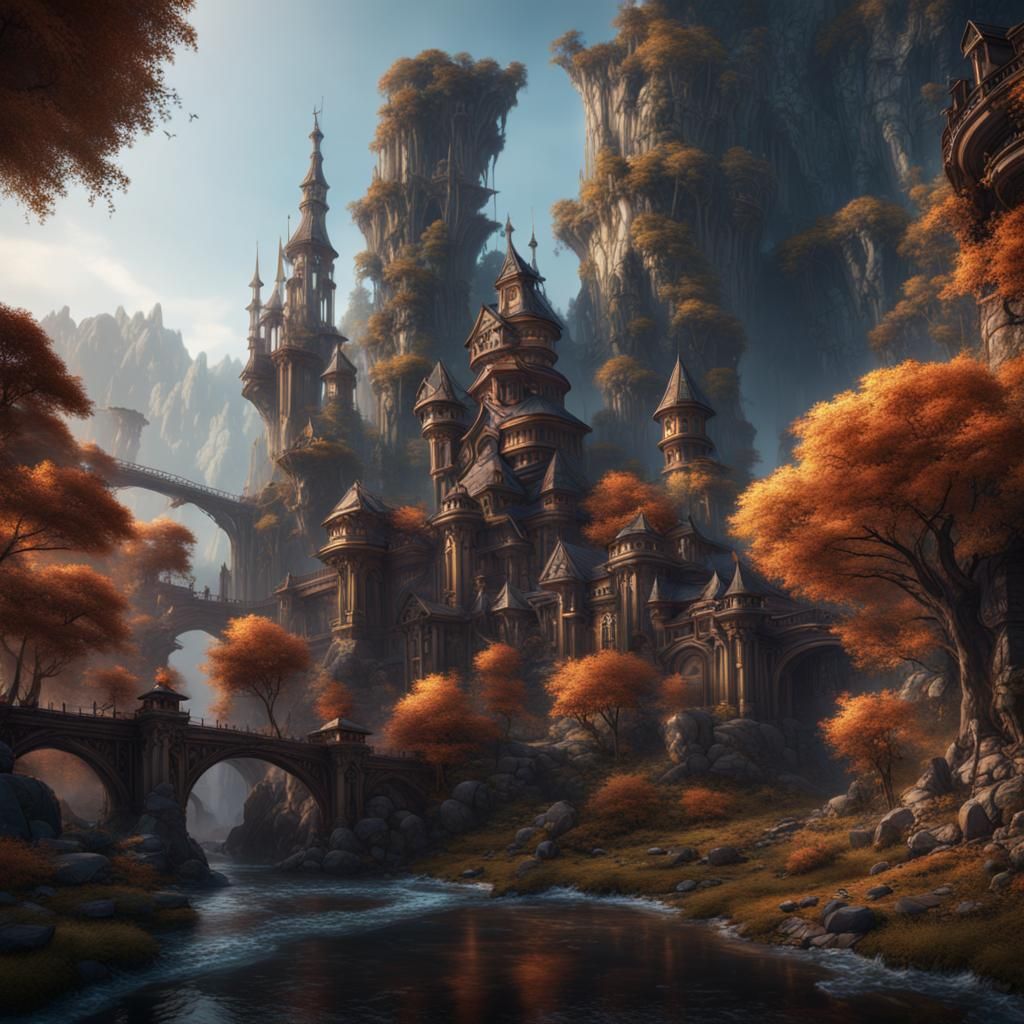 Fantastical Matte Painting in Deep Color