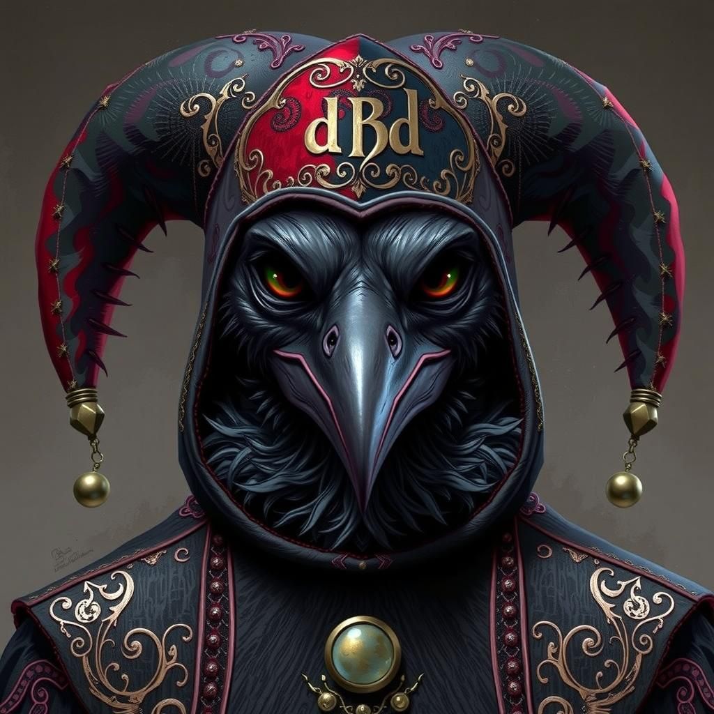 Raven Kenku Jester in Anime Style