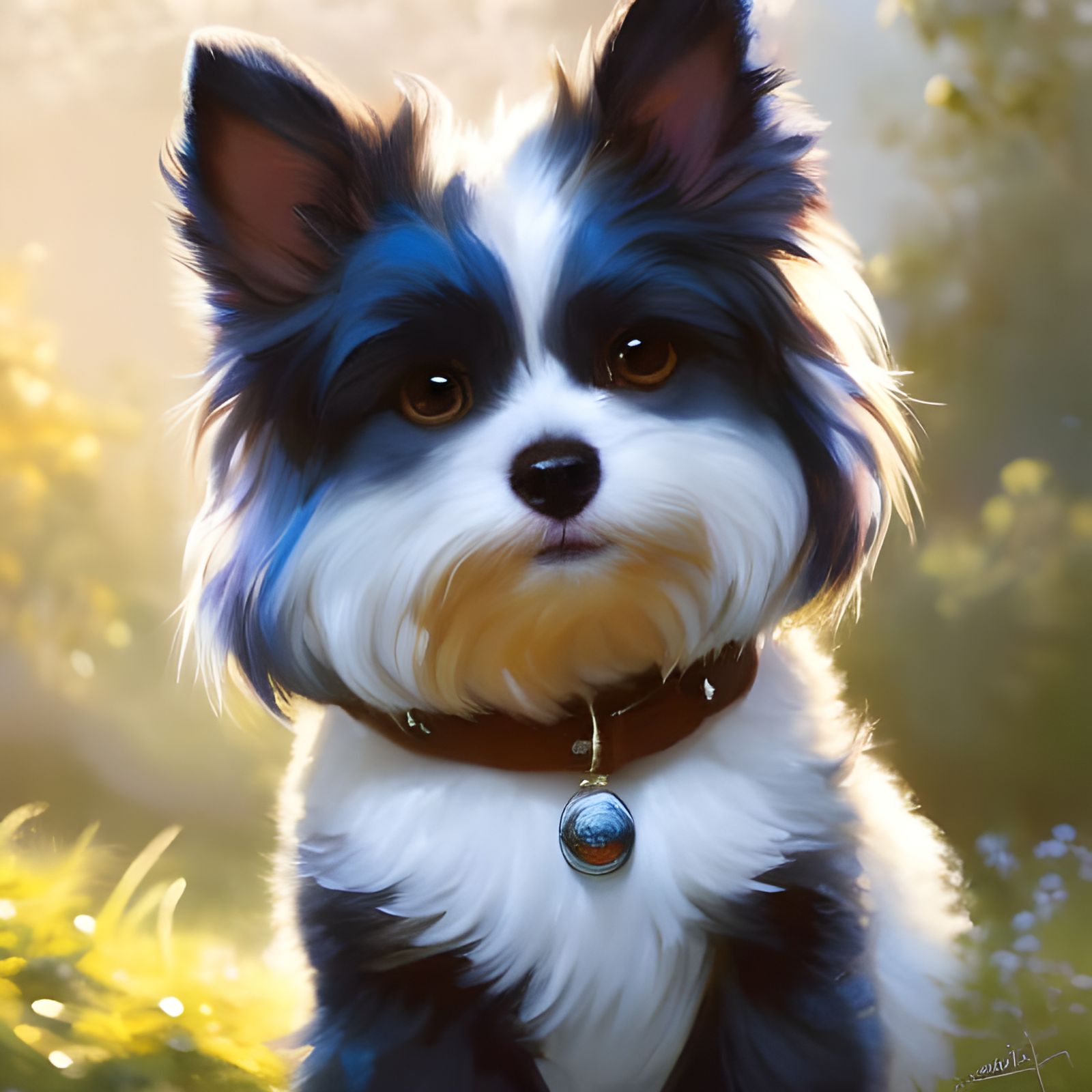 Adorable Bluey Dog on a Sunny Day