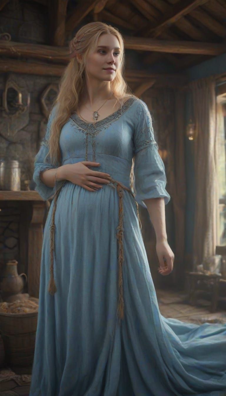 Norse Goddess Freya Smiles in Enchanted Viking Cottage