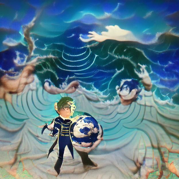 Ocean Man's Voyage: A Digital Art Exploration