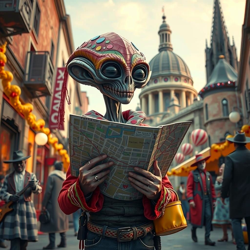 Cosmic Carnival in a Hyperdetailed Fantasy World