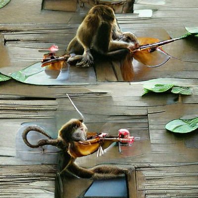 Monkey Serenades with Violin Melody