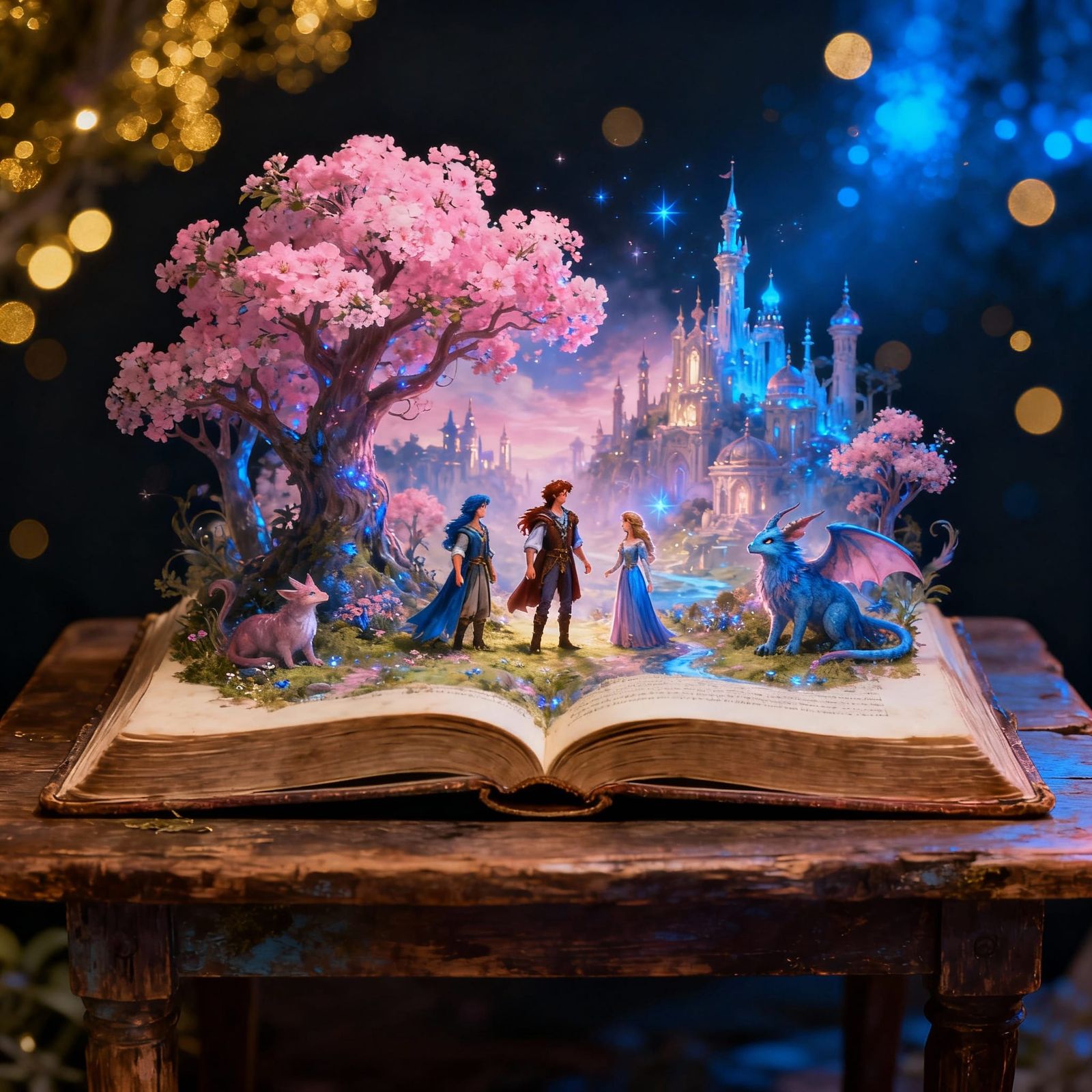 Enchanted Forest Rises From Open Book
