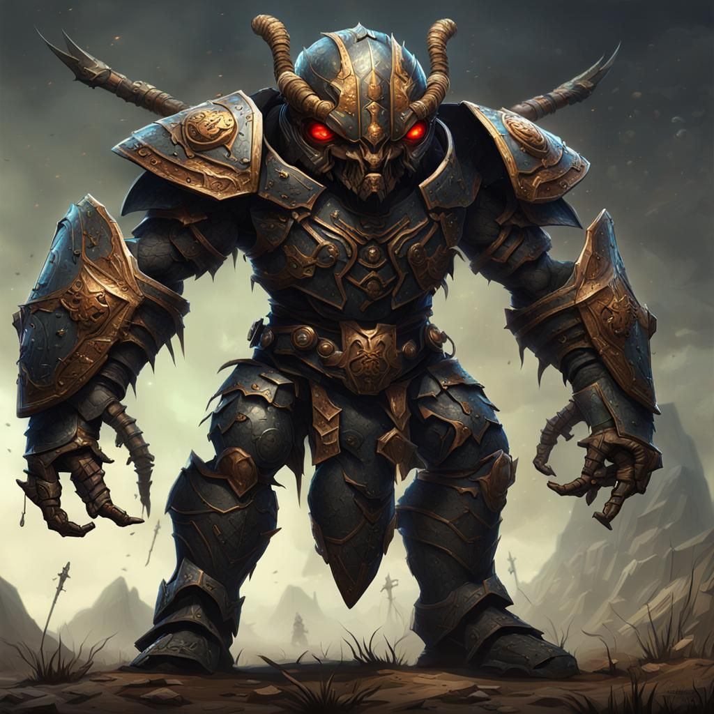 Insect Warrior Concept Art in Dark Fantasy Style