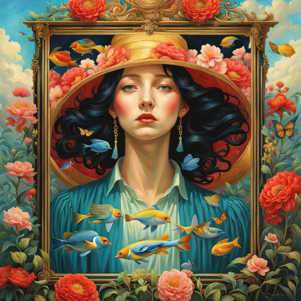 Surreal Dreamlike Artwork Inspired by Kinuko Y.