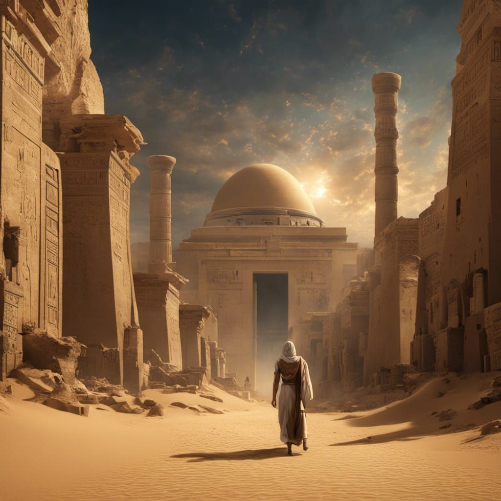 Epic Egyptian Scene in Digital Matte Painting