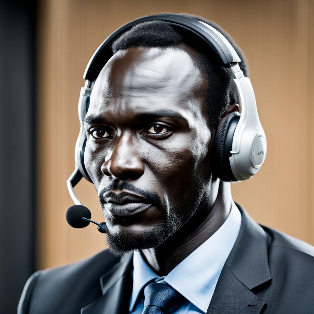 Call Center Operator at Work