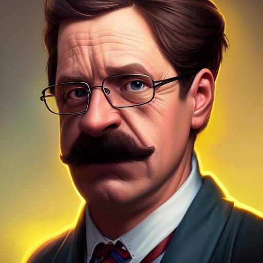 Hyperdetailed Portrait of Ned Flanders