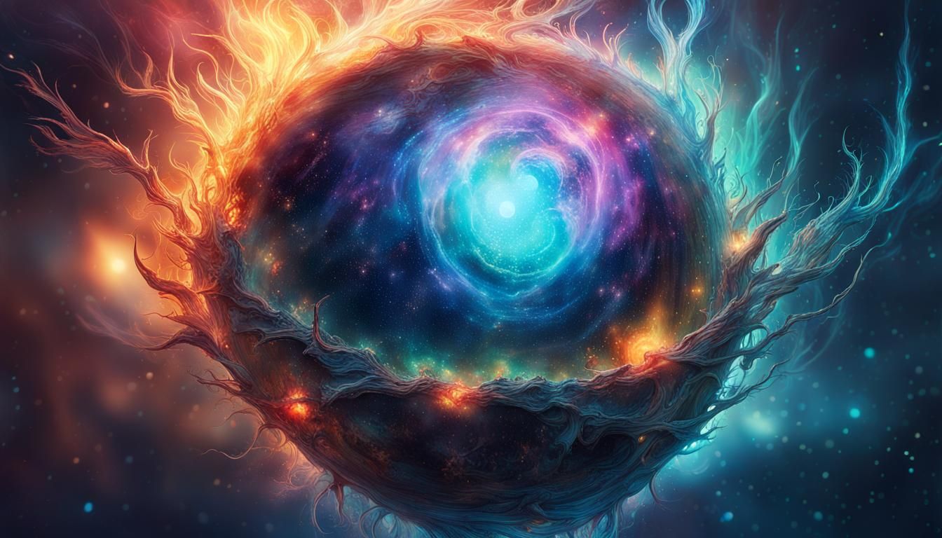 Glowing Magical Planet Masterpiece in the Universe