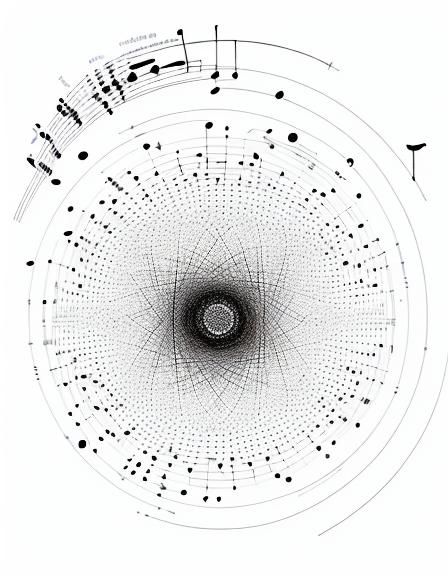 Graphic Music Notation Patent Illustration in Art Brut Style