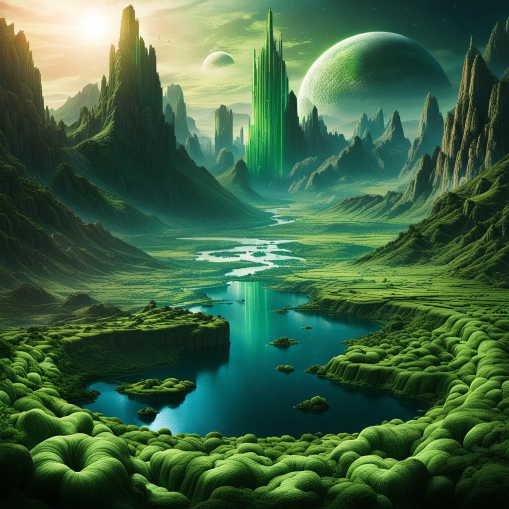 Lush Planet Krypton Reimagined by AI