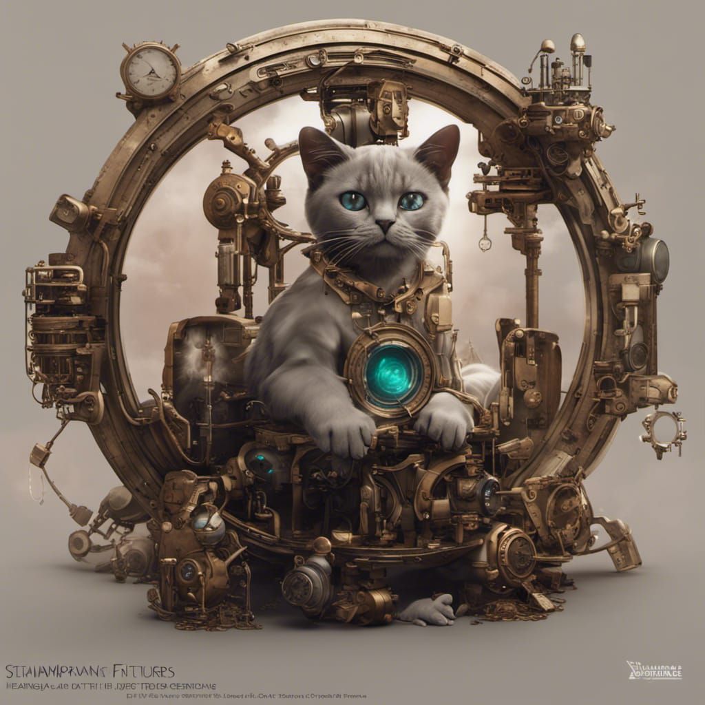 Steampunk Cats with Advanced Hearing Aids