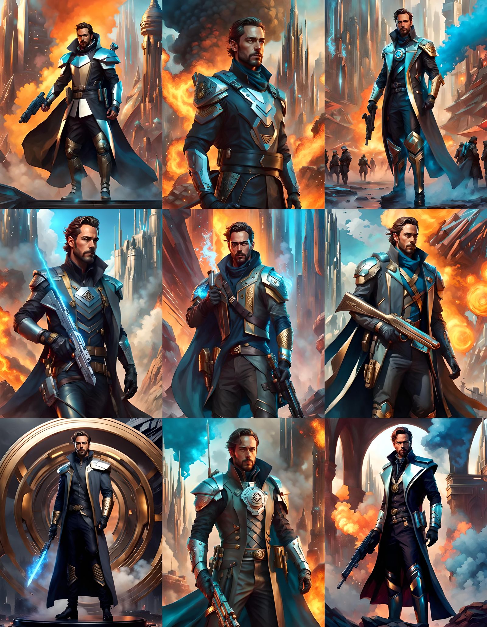 Futuristic Mercenary Concept Art in Solarpunk Style