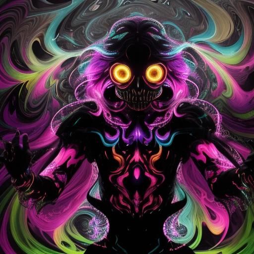 Vibrant Fractal Lights in a Swirling Abstract Pattern