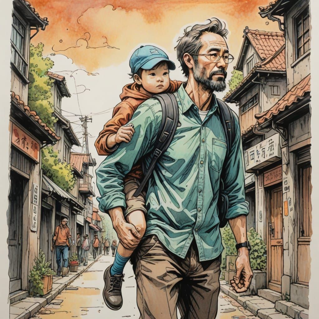 Father and Child: A Muted Manga Masterpiece