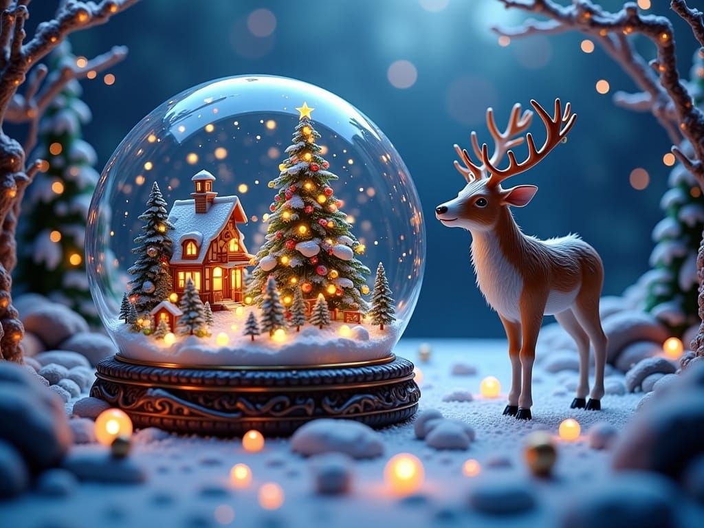 Christmas glass bottle.