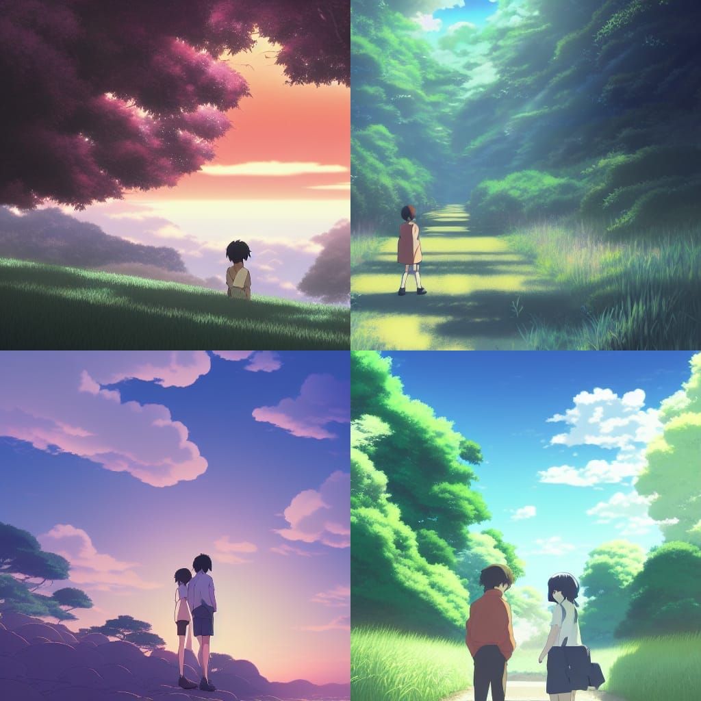 Anime Key Visual in Studio Ghibli Style