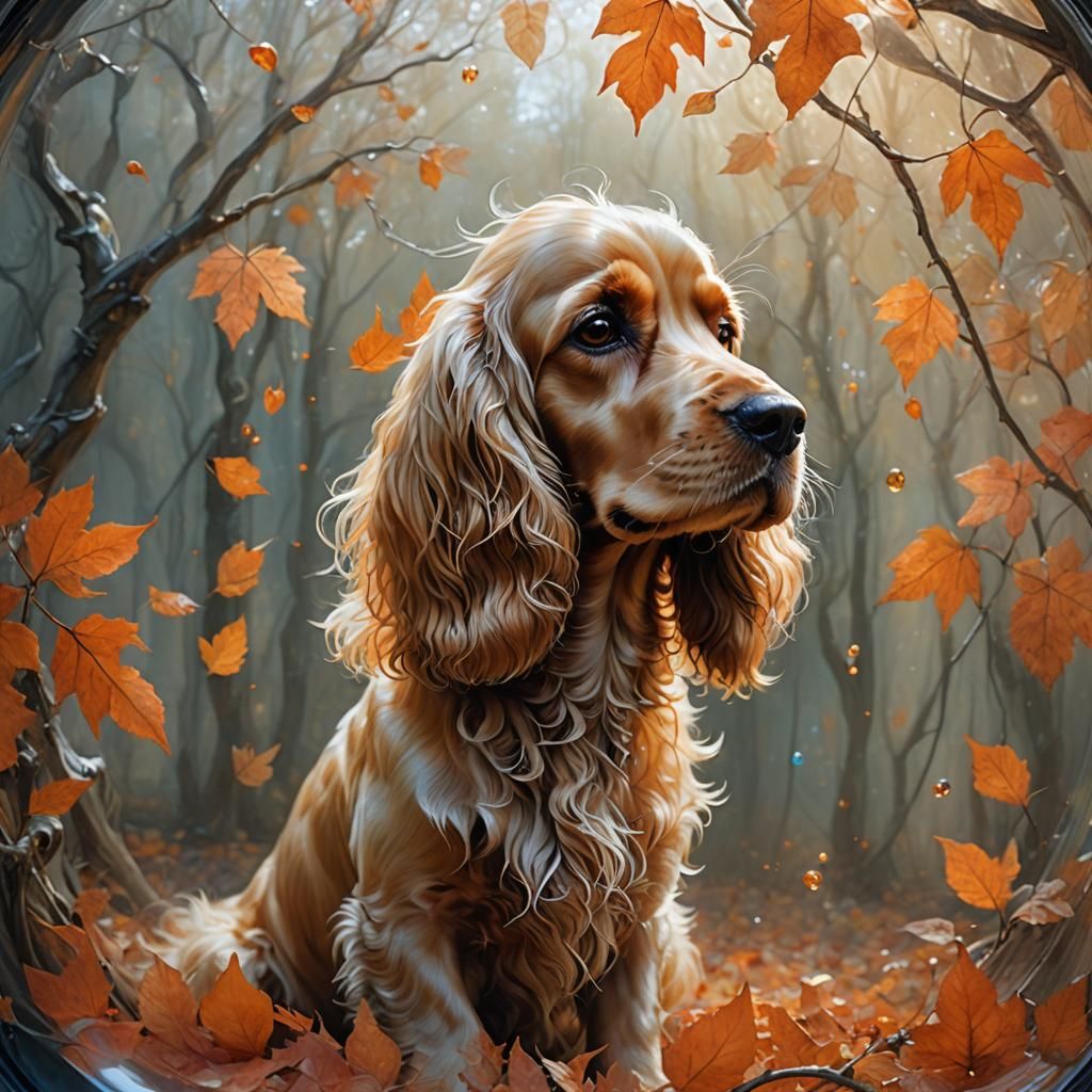 cute young cocker spaniel dog