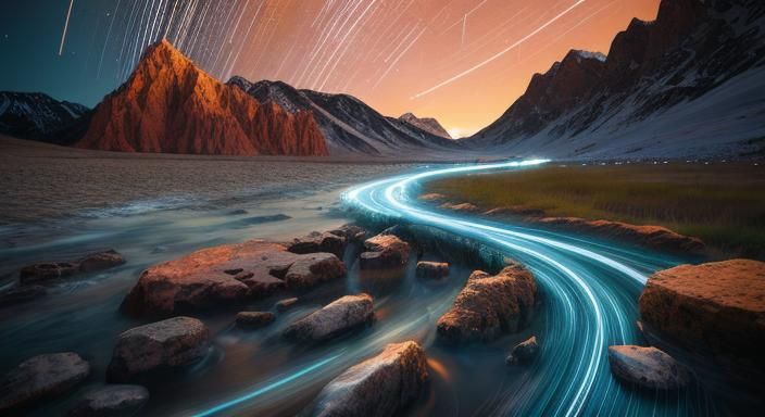 Dramatic Star Trails in Time Lapse Photography