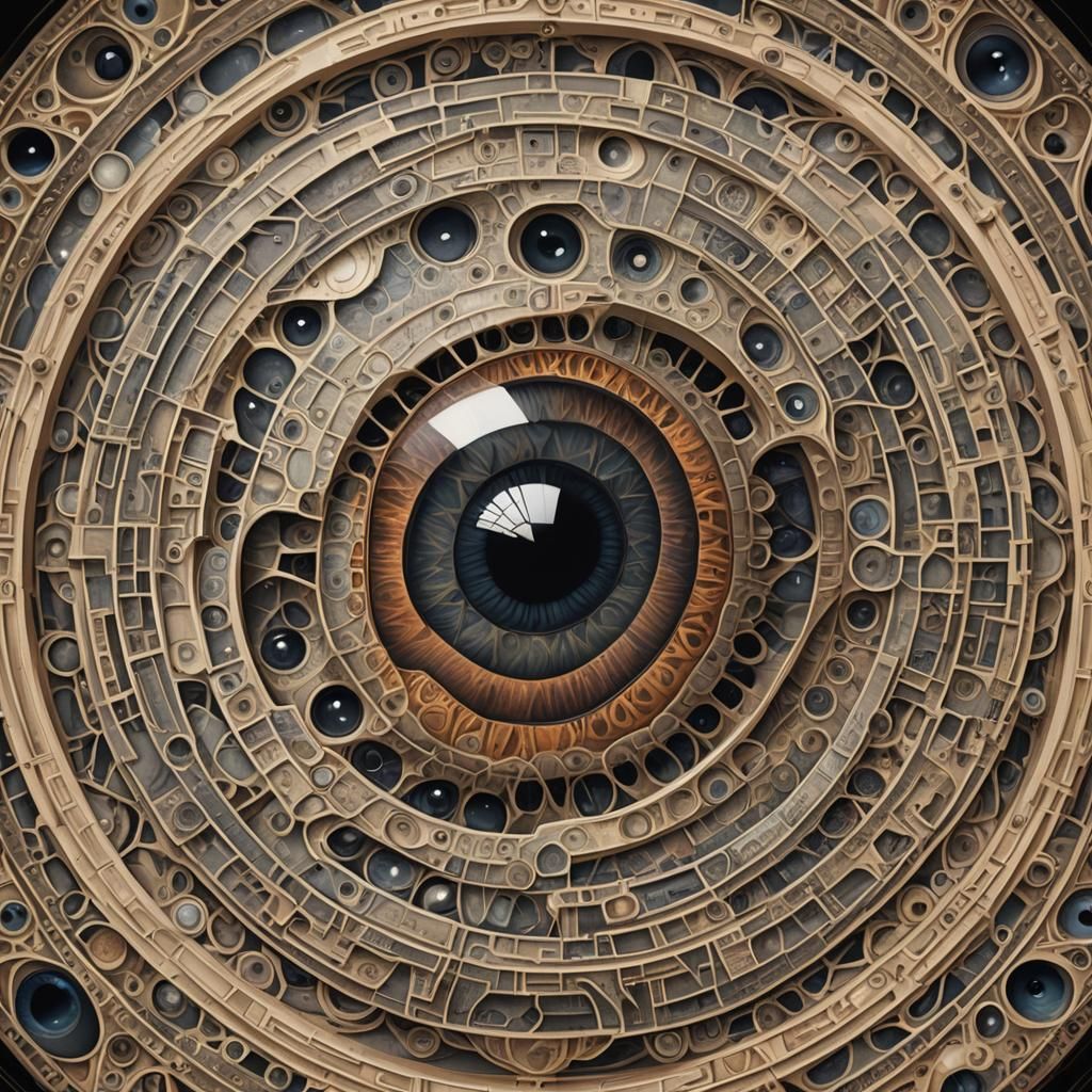 Geometric Patterns Inside a Human Eyeball