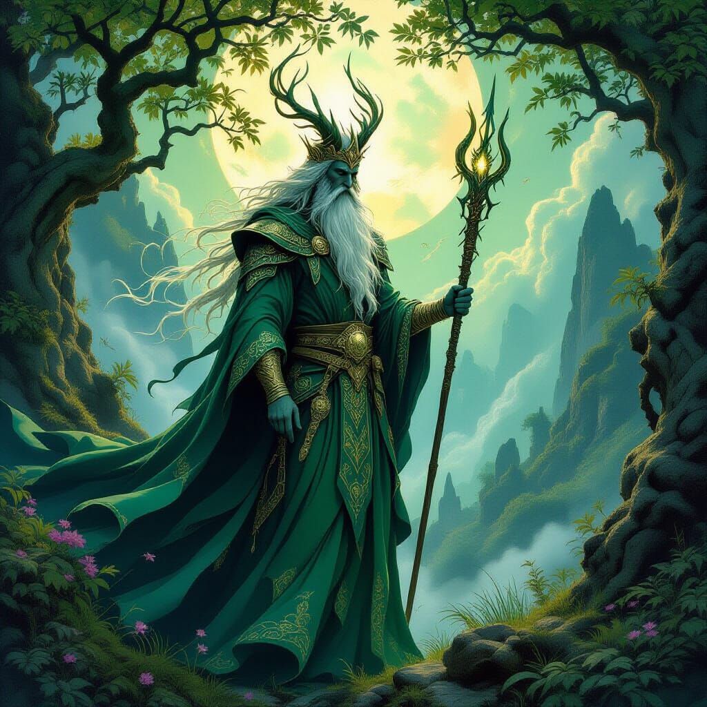 Mythic Irish Gods in Ancient Landscape