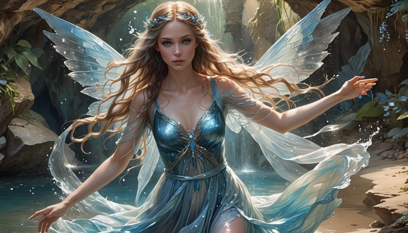 Ethereal Fairy Enchantress Casting Water Spell