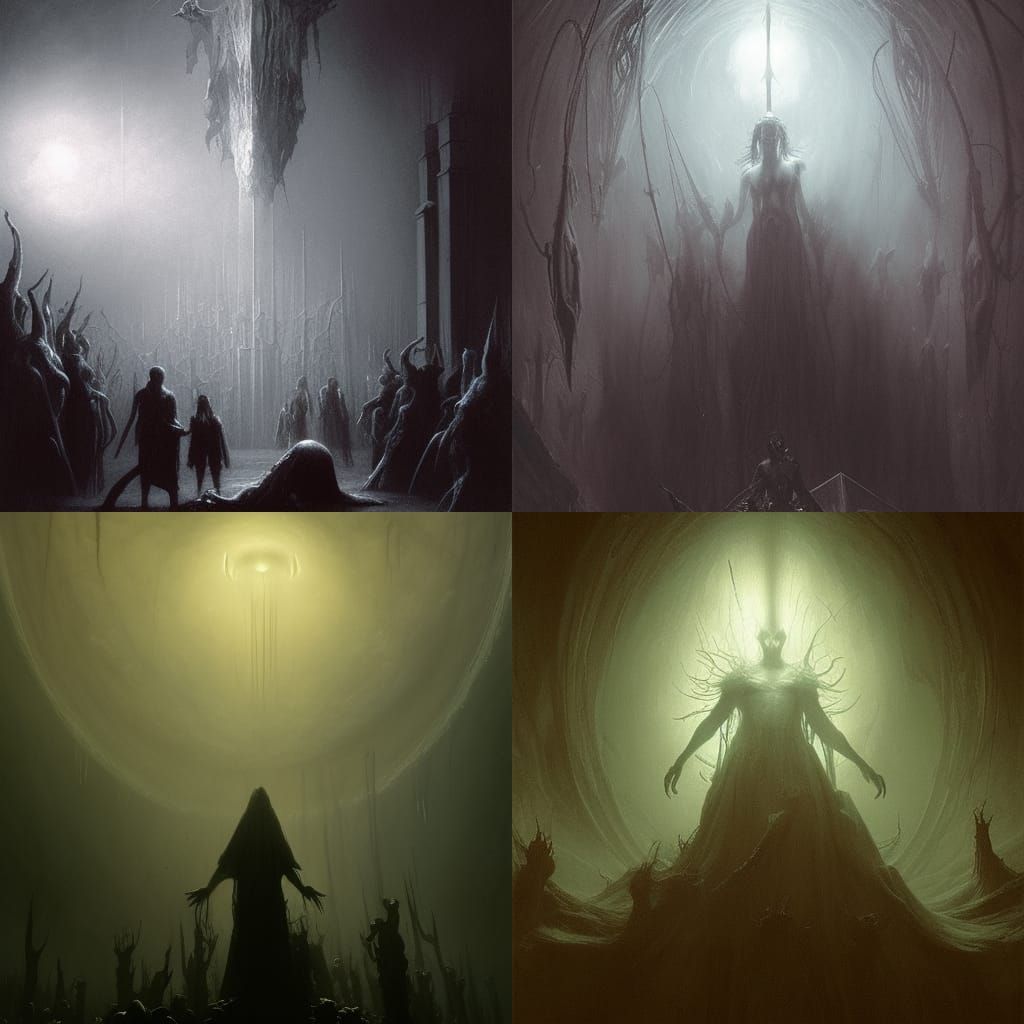 Eldrazi Horror Art in Gothic Style