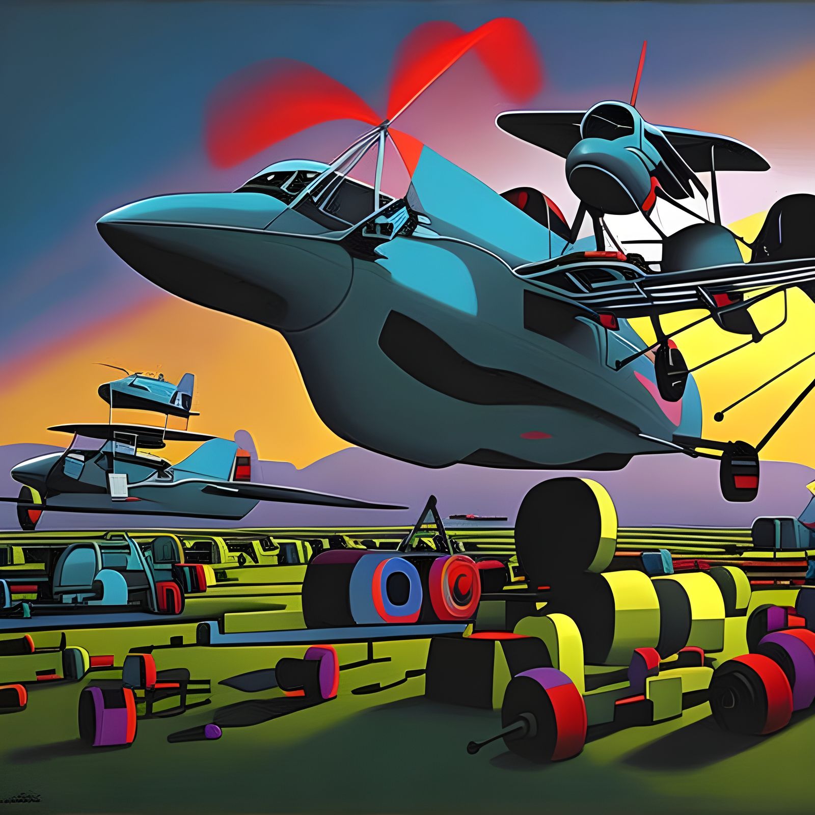 Chaotic Hyperreal Painting in Abstract Style