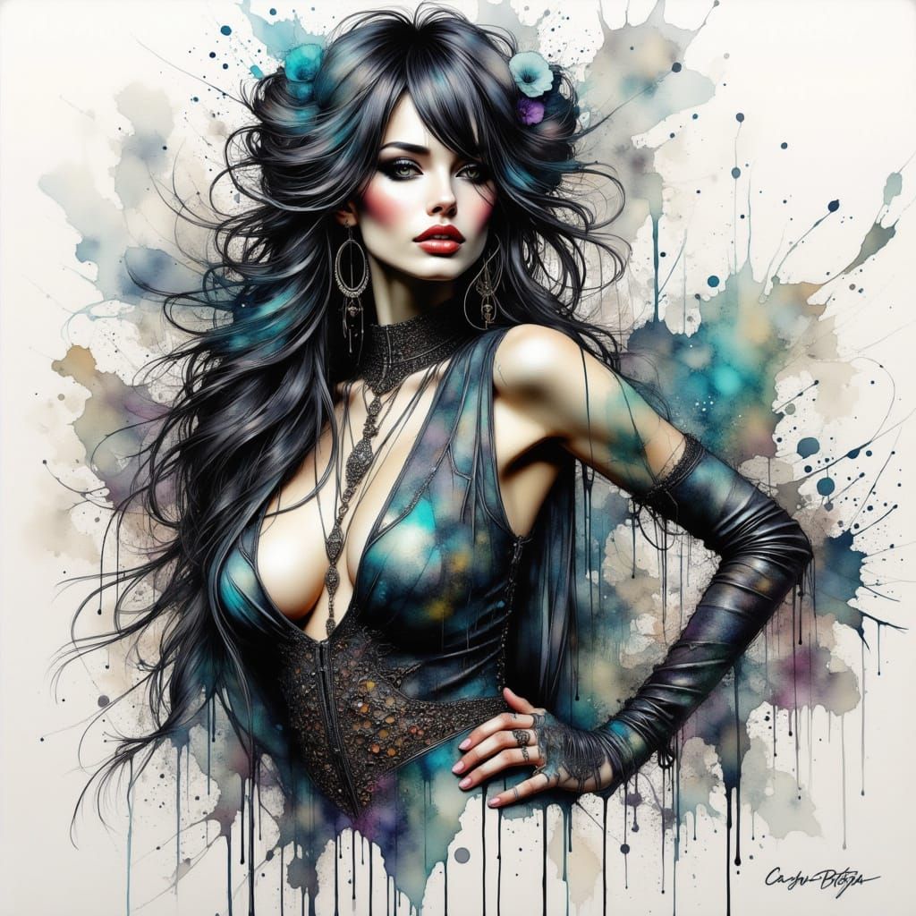 Gypsy Soul in Alcohol Ink Glasswork Style