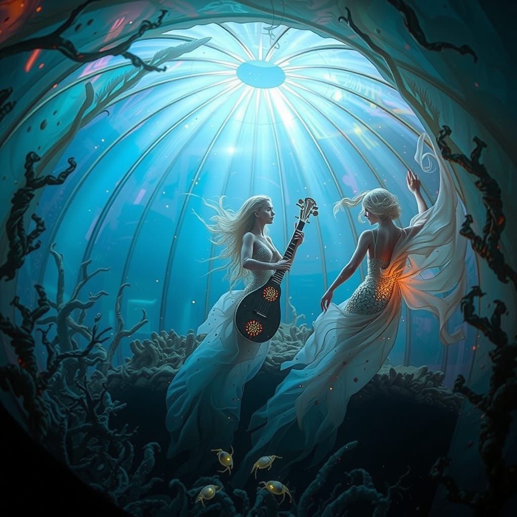 Iridescent Oceanic Dreamscape in Ethereal Softness