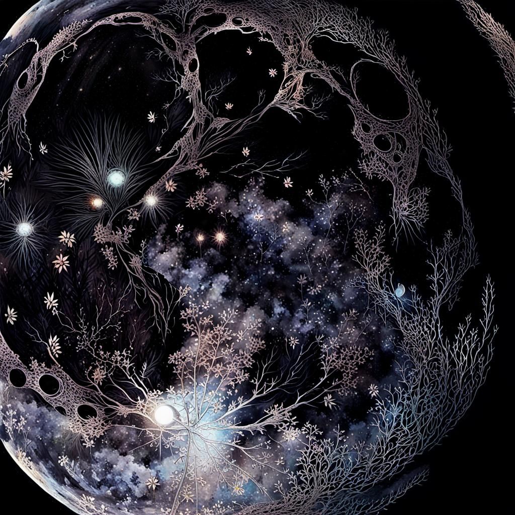 Smiling Moon in Lush Jungle: Fantasy Concept Art