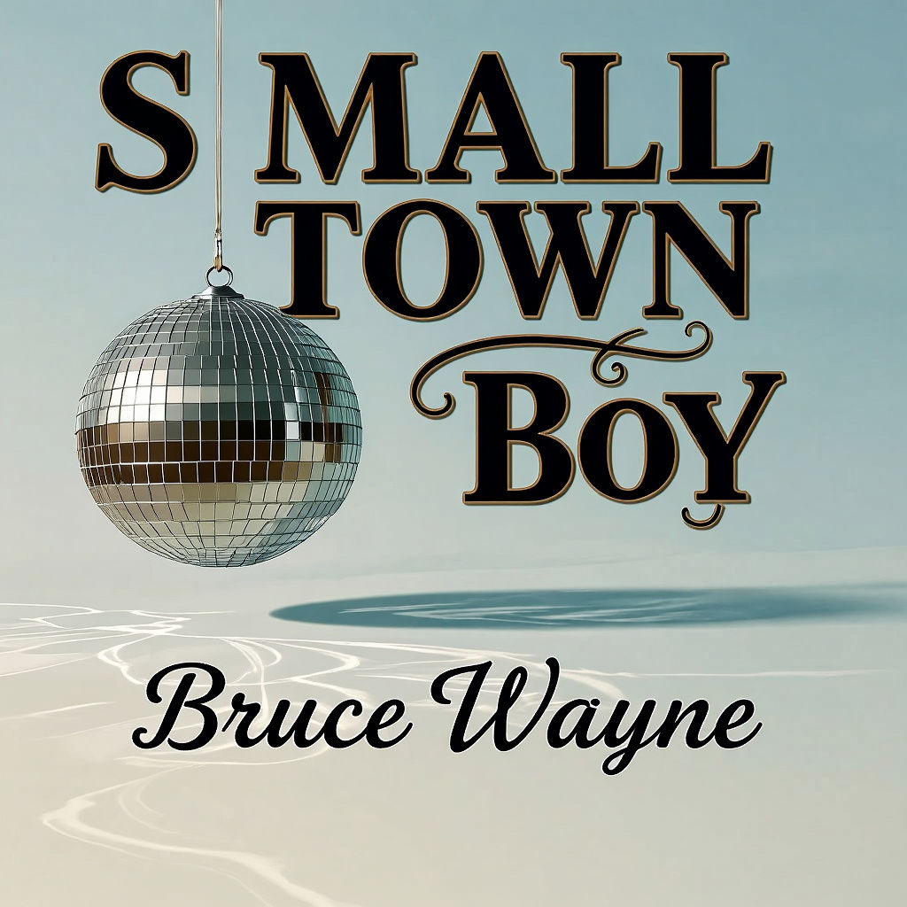 Vintage Book Cover with Disco Ball on Blue