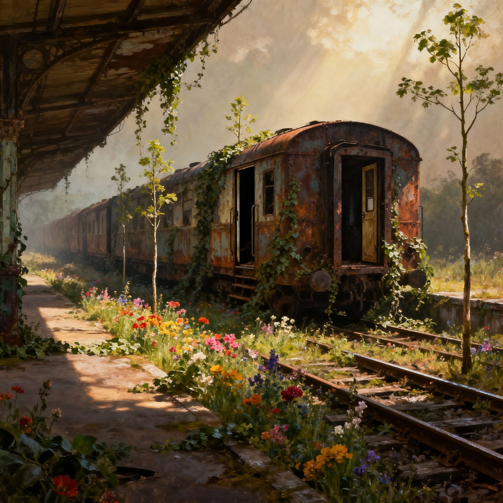 Overgrown Victorian Train Station Reclaimed by Nature