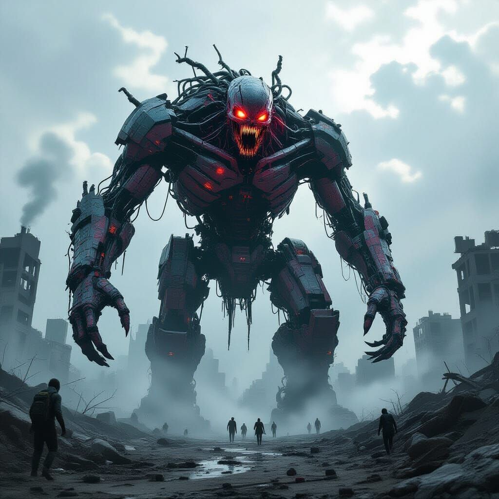 Bio-Mechanical Monstrosity Rises in Toxic Wasteland
