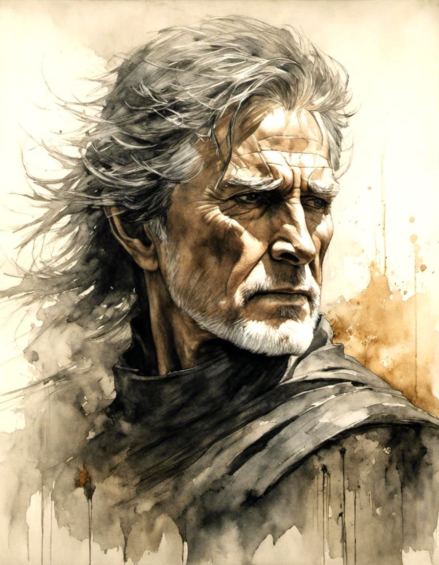 Rohan Knight Portrait in Graphite and Charcoal