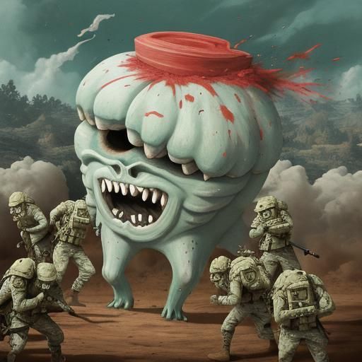 the cavity monster fighting soldier of fortune