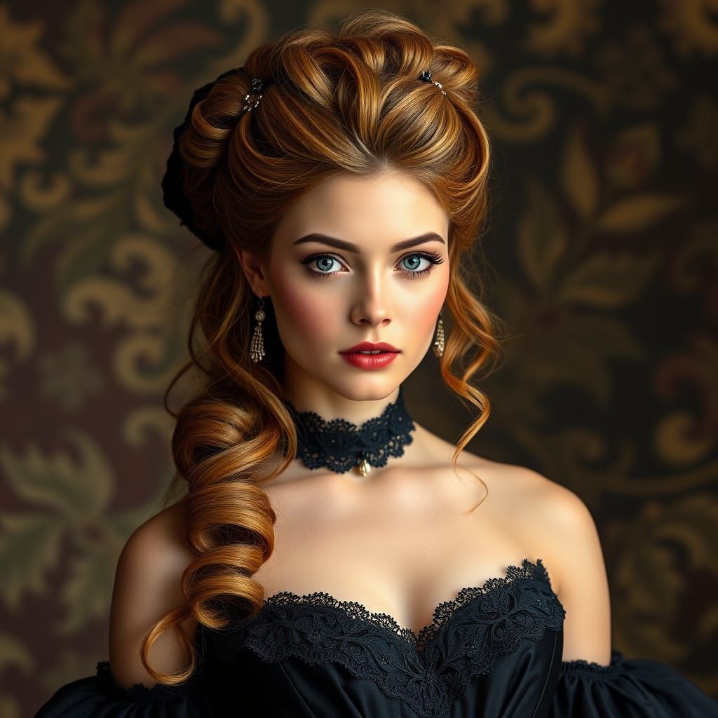 Victorian Lady in Moonlit Splendor