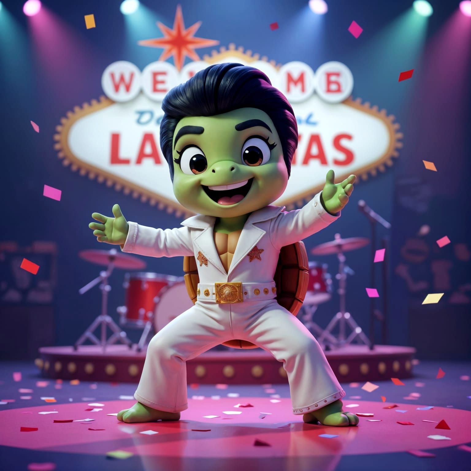 Turtle Elvis Impersonator