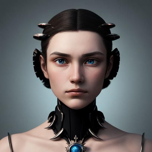 Golden Cyborg Trilobite Recharging in Biomechanical Setting