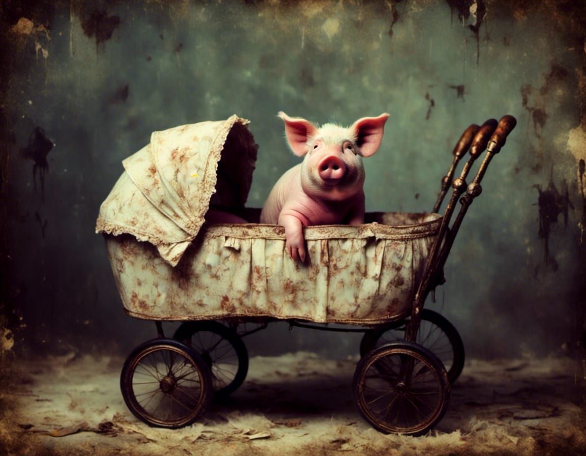 pig in a pram