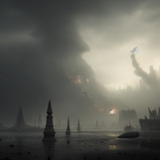 Dark Fantasy Art of Kanjuruhan Tragedy in Indonesia