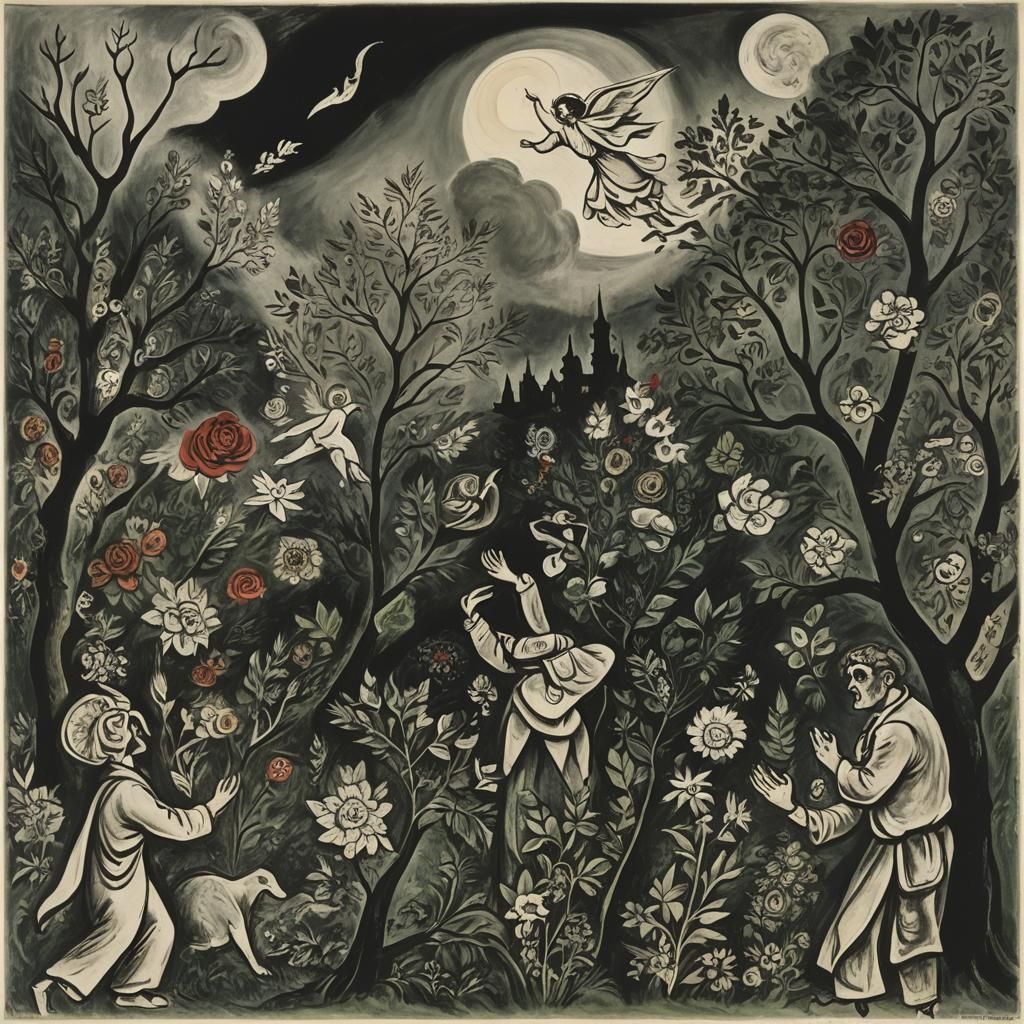 Surreal Portrait of Strength and Time, in Expressionist Styl...