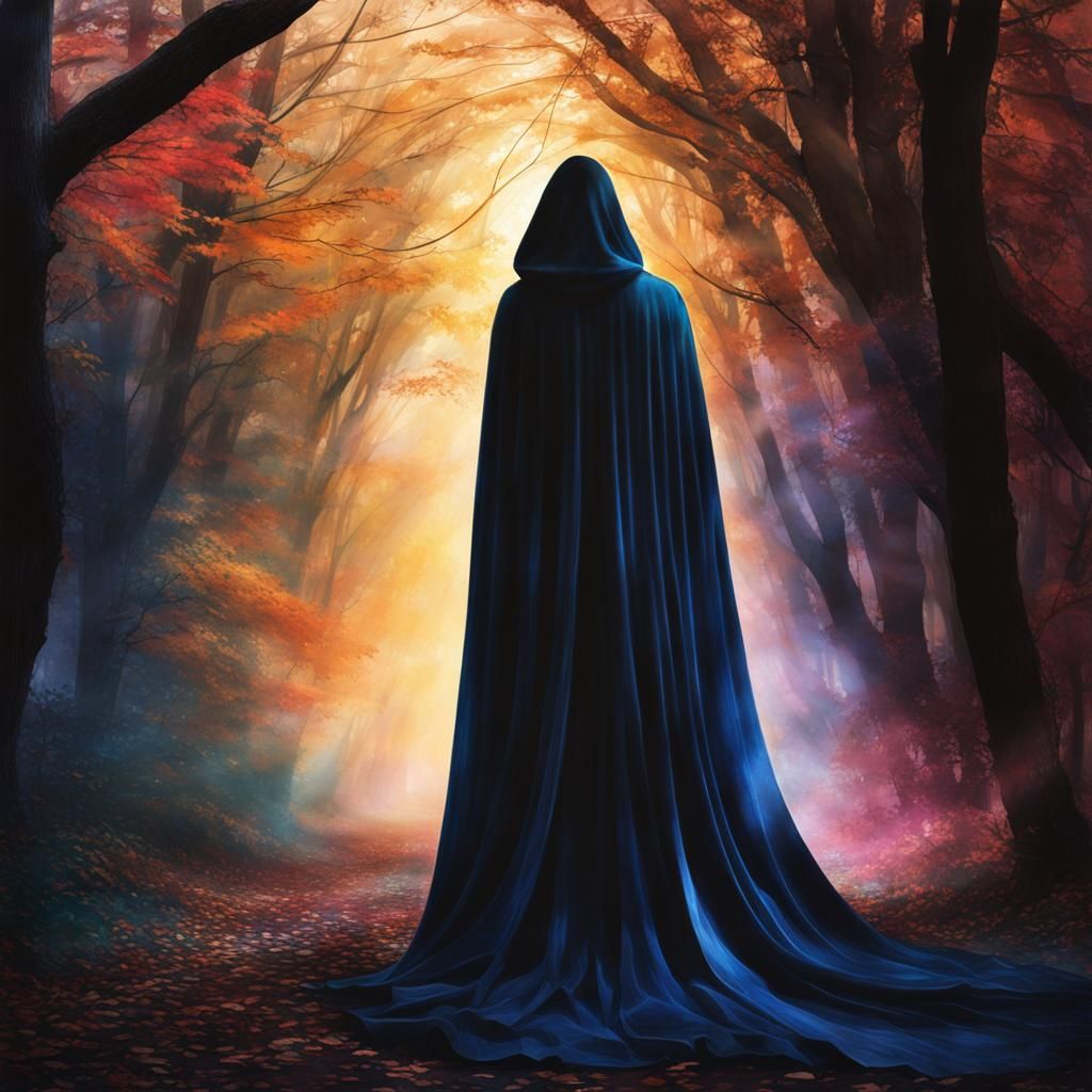 Dreamlike Ghostly Figure in Watercolor with Magical Realism