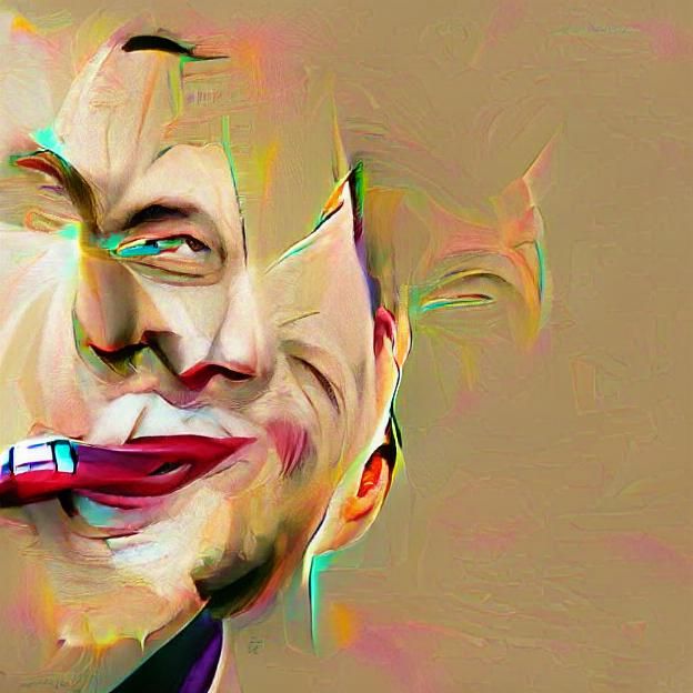 Elon Musk as The Joker: A Stylized Portrait