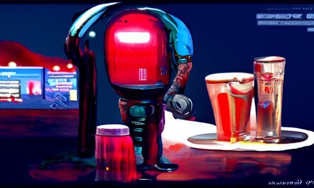 Cyborg bartender Simon Stålenhag