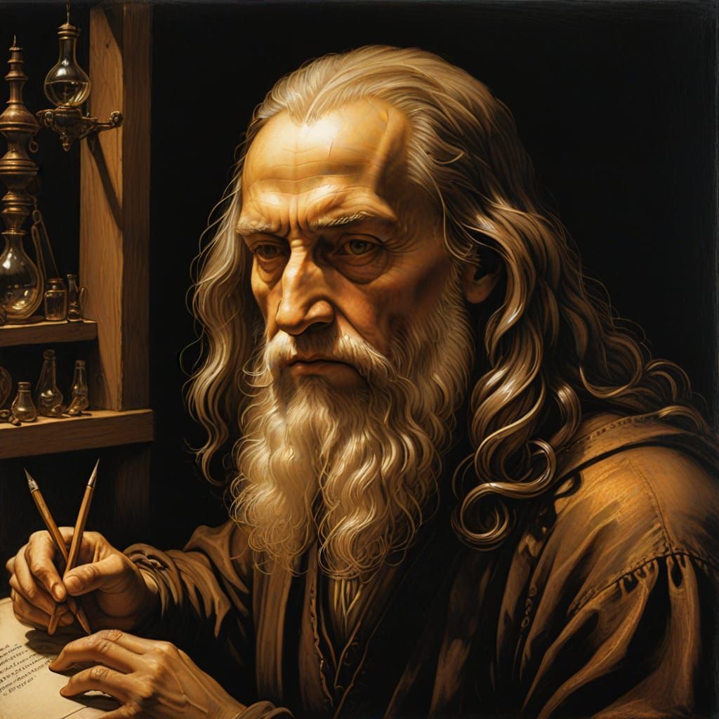 Leonardo da Vinci in Focused Studio Brilliance