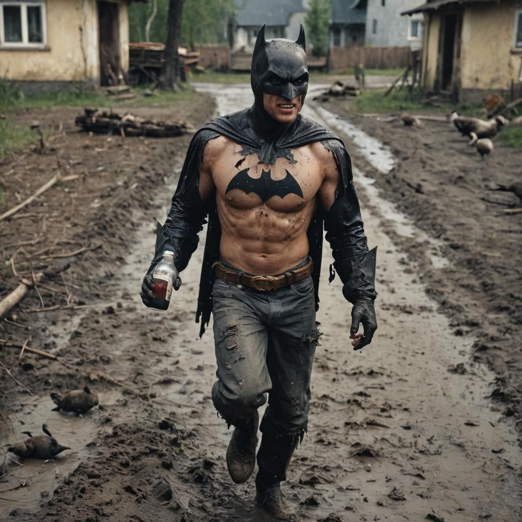 Batman's Day Off: A Cinematic Film Still