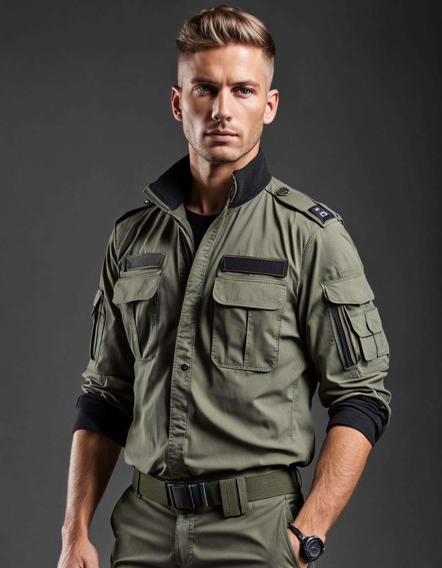 Portrait of a Combat Ally in Cargo Trousers